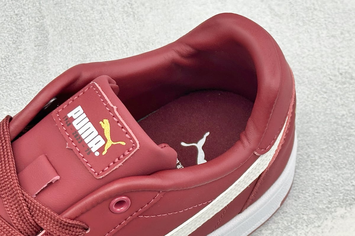 彪马 Puma Caven 2.0 Retro Club 防滑耐磨低帮德训板鞋 红黑 上脚实拍图