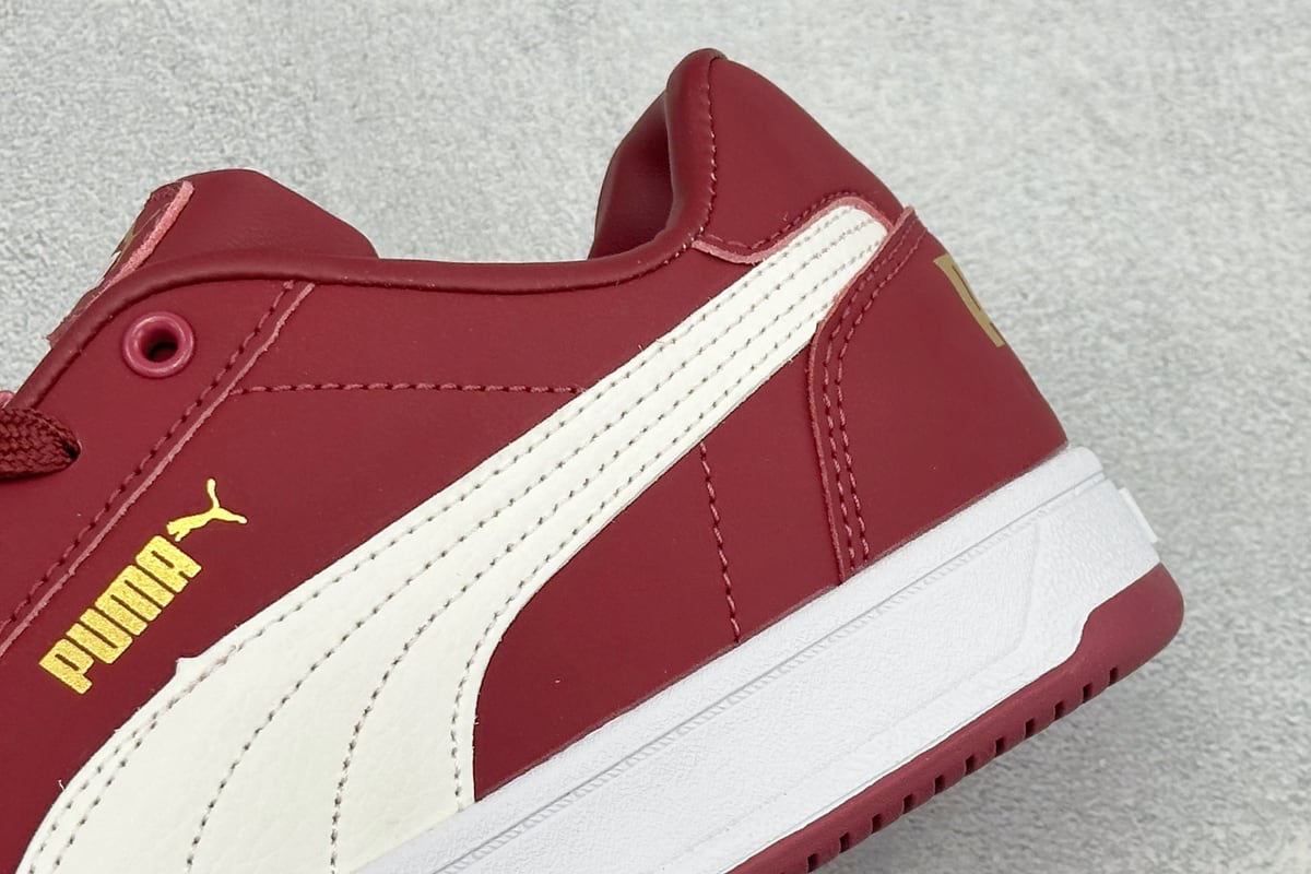 彪马 Puma Caven 2.0 Retro Club 防滑耐磨低帮德训板鞋 红黑 细节实拍图