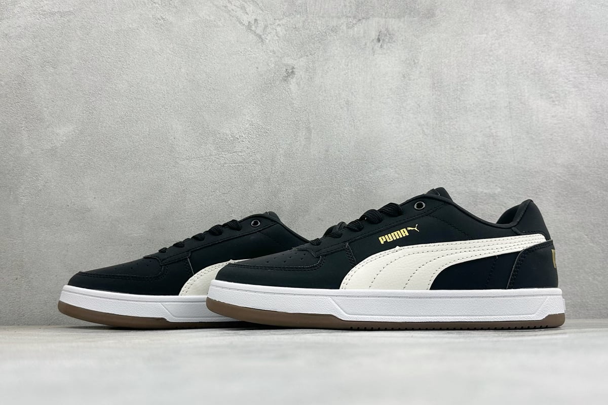 彪马 Puma Caven 2.0 Retro Club 防滑耐磨低帮德训板鞋 黑灰 鞋跟实拍图