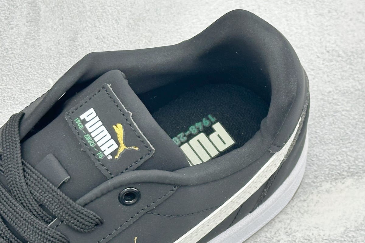 彪马 Puma Caven 2.0 Retro Club 防滑耐磨低帮德训板鞋 黑灰 上脚实拍图