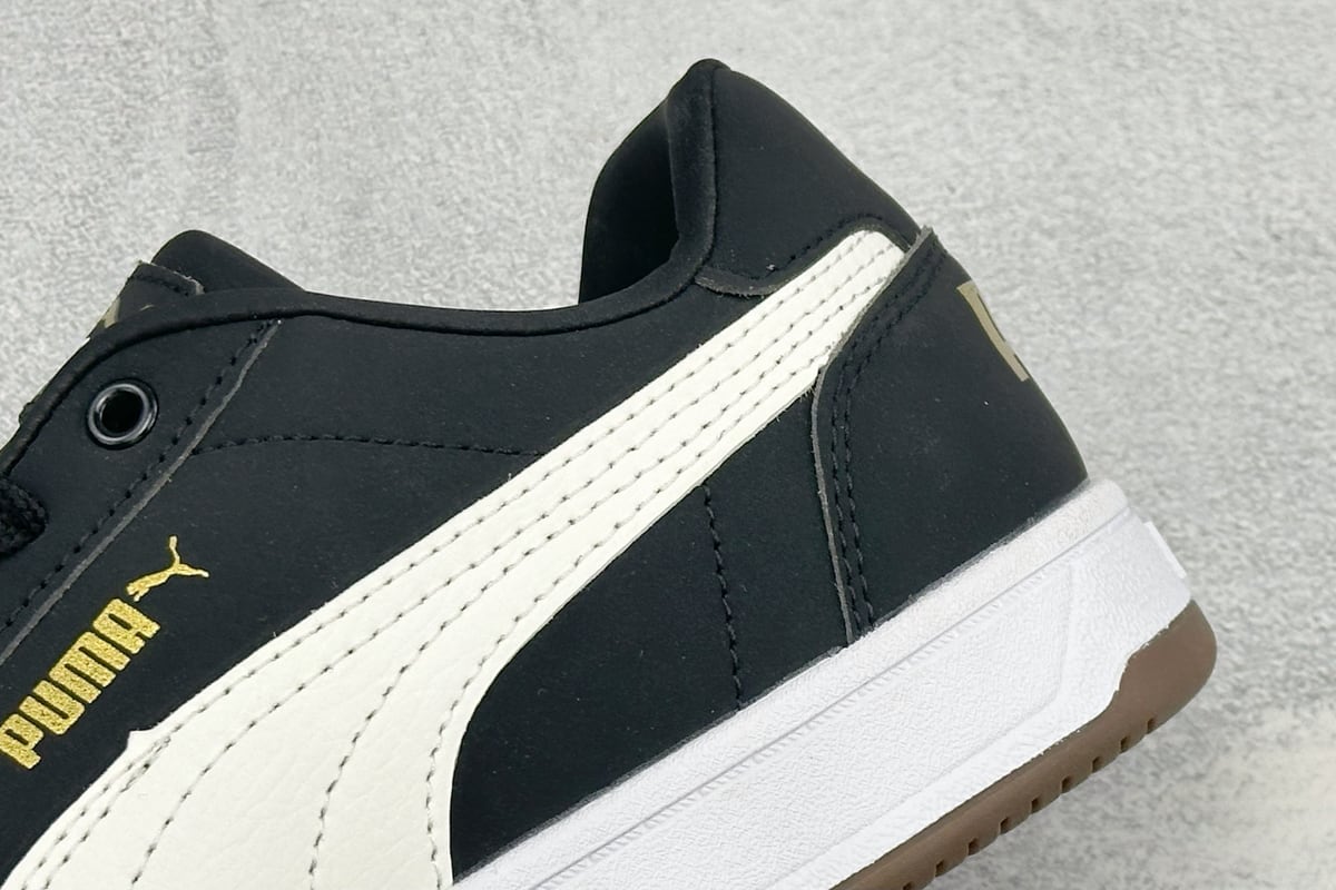 彪马 Puma Caven 2.0 Retro Club 防滑耐磨低帮德训板鞋 黑灰 细节实拍图