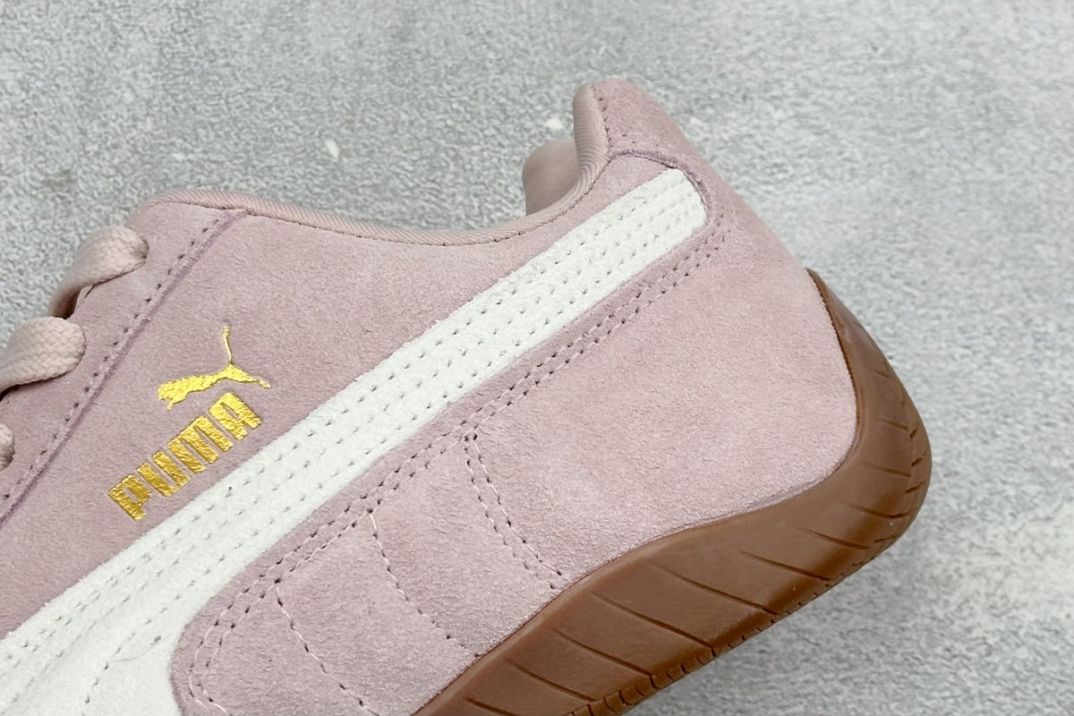彪马 Puma Speedcet Etoile Wns 薄底德迅复古运动休闲赛车跑鞋 粉白 细节实拍图