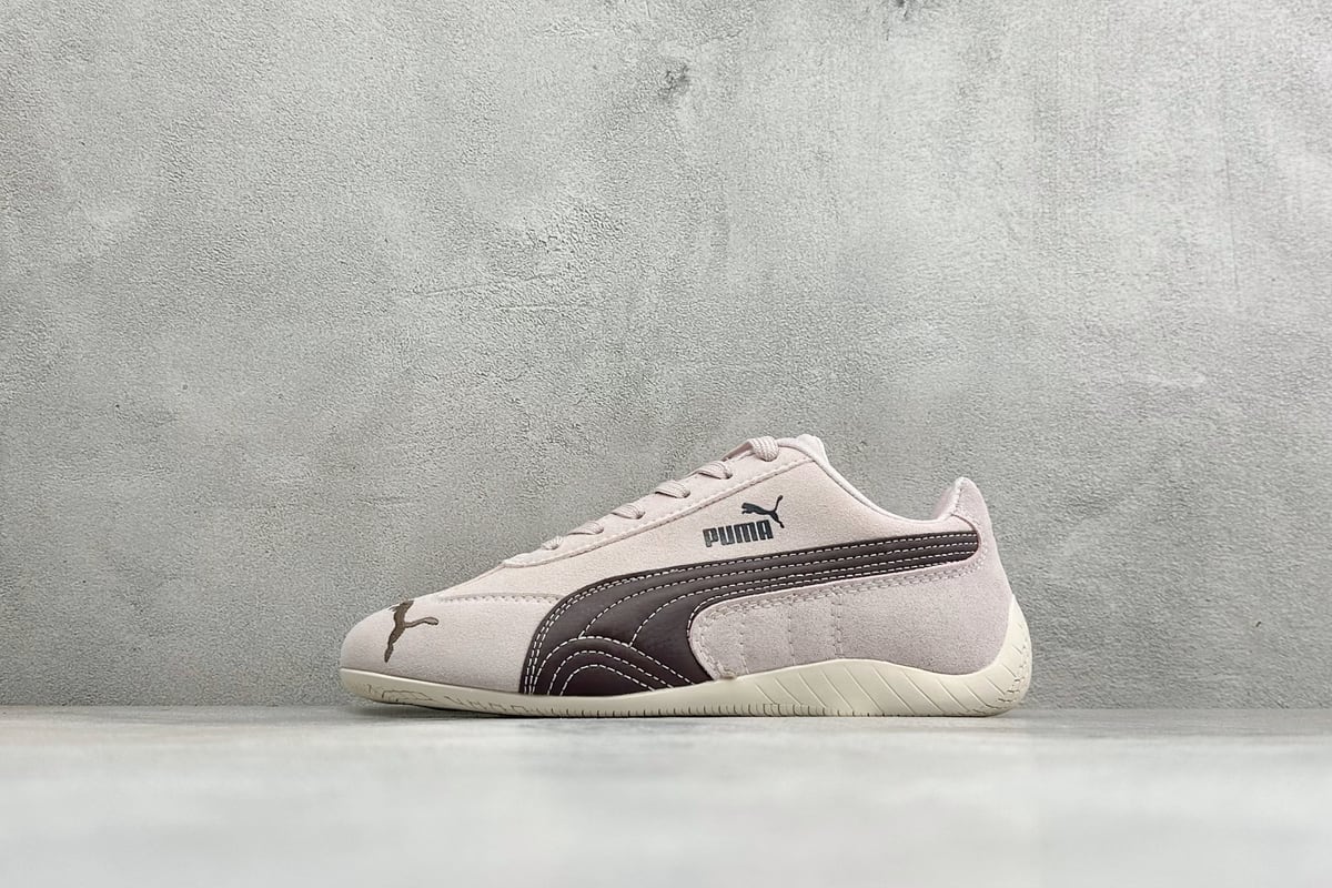 彪马 Puma Speedcet Etoile Wns 薄底德迅复古运动休闲赛车跑鞋 粉红 正面实拍图
