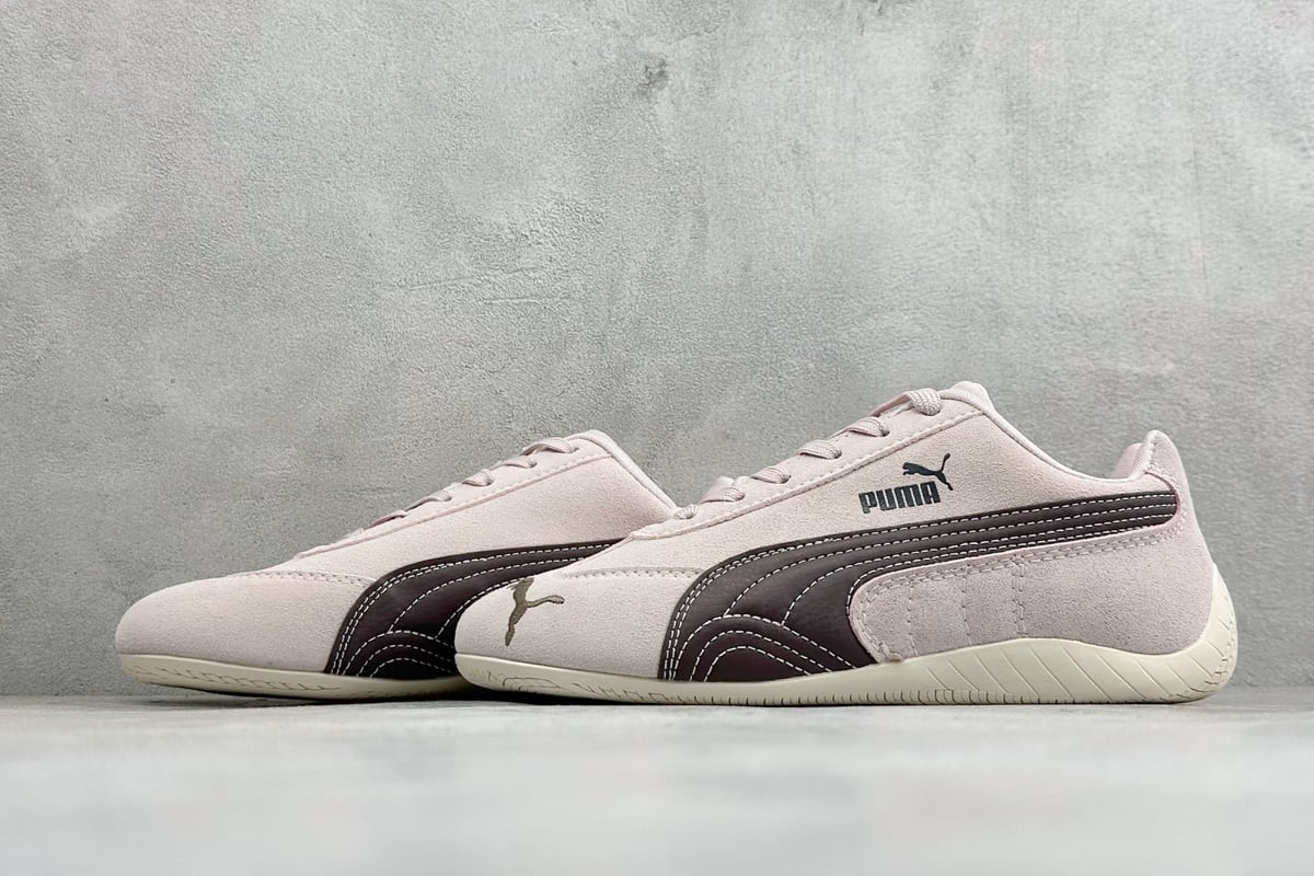 彪马 Puma Speedcet Etoile Wns 薄底德迅复古运动休闲赛车跑鞋 粉红 鞋跟实拍图
