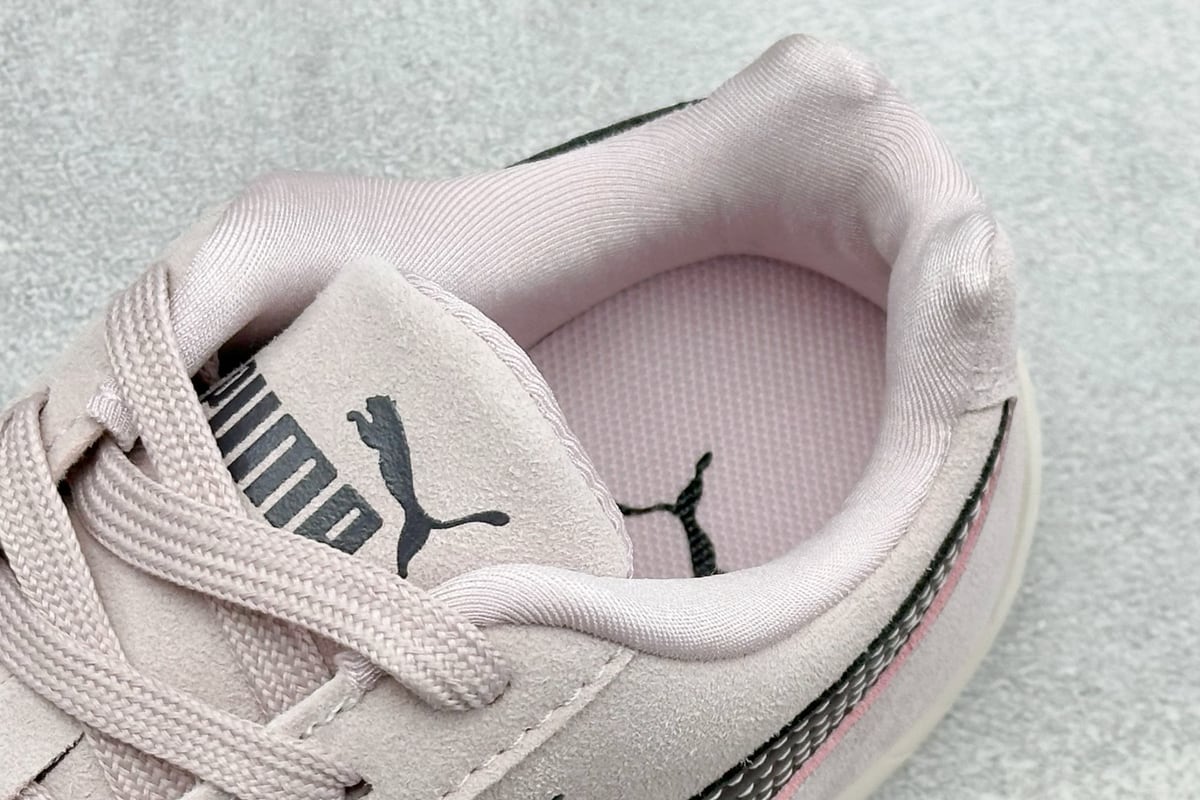 彪马 Puma Speedcet Etoile Wns 薄底德迅复古运动休闲赛车跑鞋 粉红 上脚实拍图