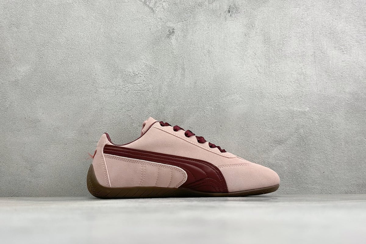 彪马 Puma Speedcet Etoile Wns 薄底德迅复古运动休闲赛车跑鞋 银白 侧面实拍图