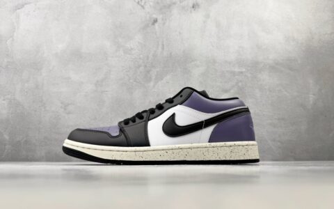 乔丹Air Jordan 1 黑白紫蓝纯原版本 货号：553558-081
