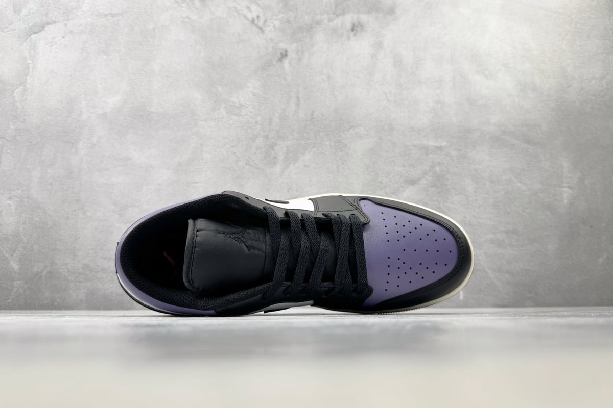 乔丹 Air Jordan 1 黑白紫蓝 背面实拍图