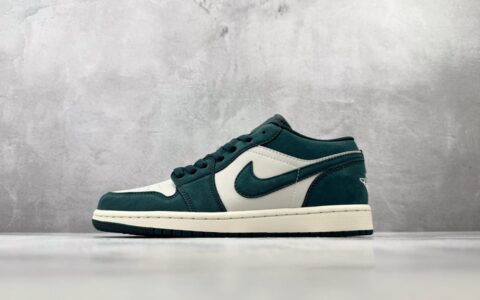 乔丹Air Jordan 1 Low 白绿蓝纯原版本 货号：553558-303