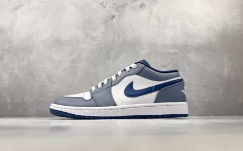 乔丹Air Jordan 1 Low 海军蓝白纯原版本 货号：553558-414