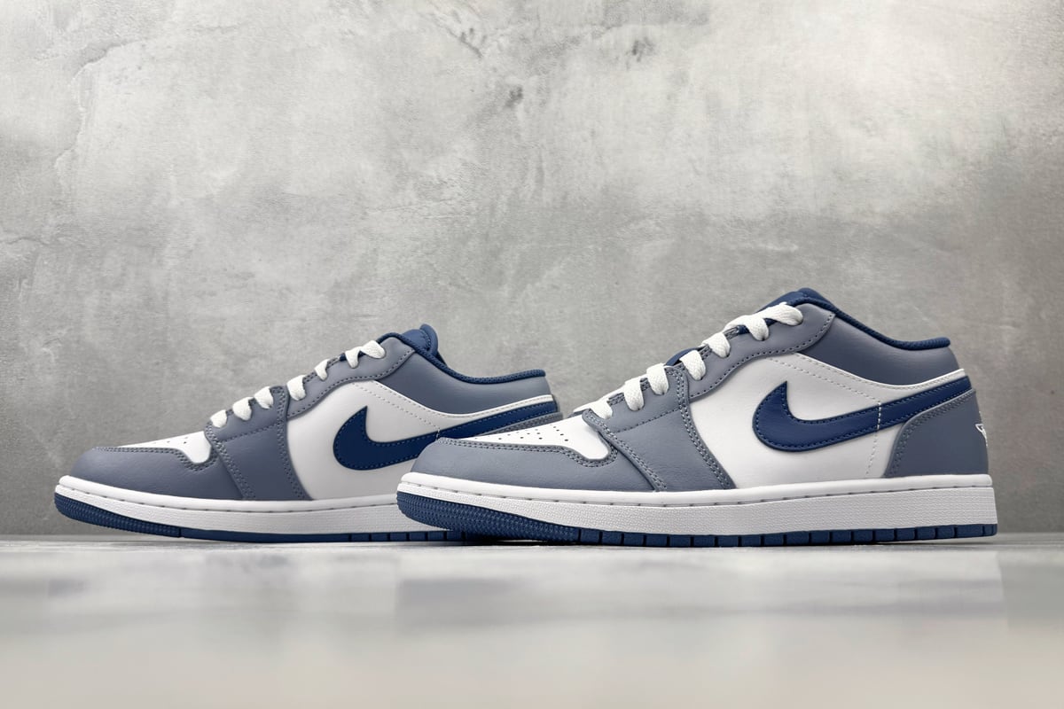 乔丹 Air Jordan 1 Low 海军蓝白 鞋跟实拍图