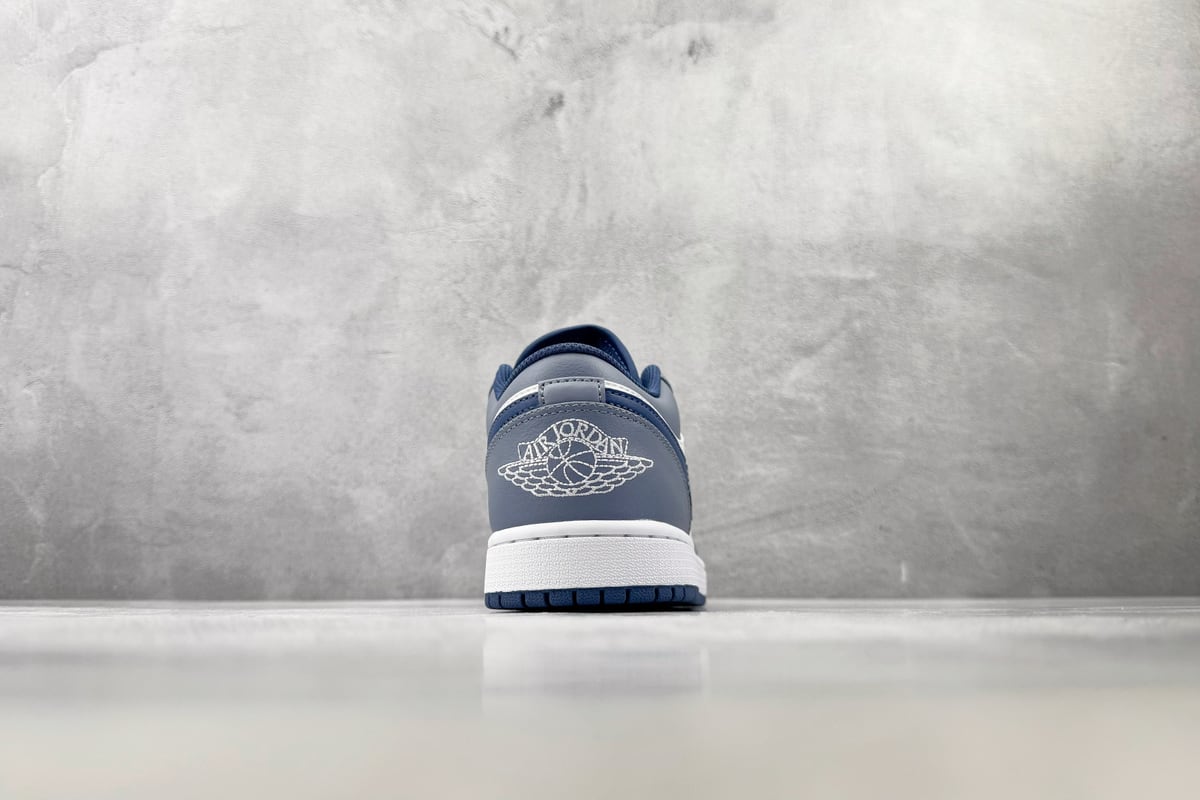 乔丹 Air Jordan 1 Low 海军蓝白 细节实拍图