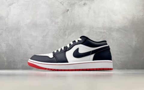 乔丹Air Jordan 1 Retro Low 午夜蓝白红纯原版本 货号：553558-481