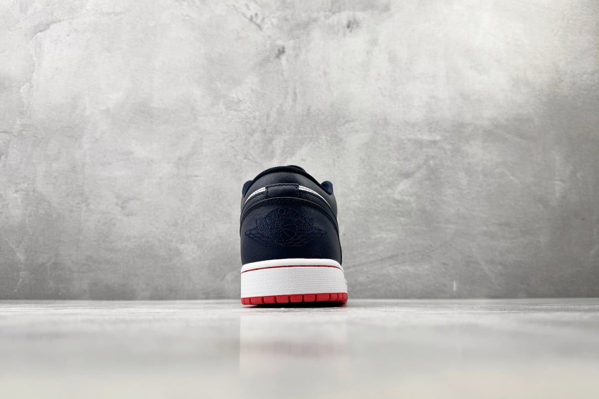乔丹 Air Jordan 1 Retro Low 午夜蓝白红 细节实拍图