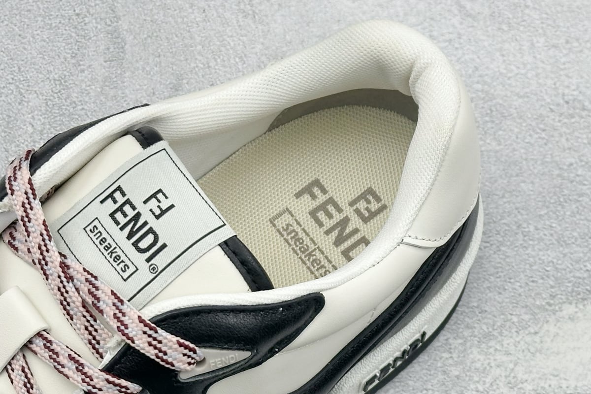 芬迪 FENDI Match 圆头厚底 低帮板鞋 Fendi 情侣款休闲鞋 独家定制 黑白 上脚实拍图