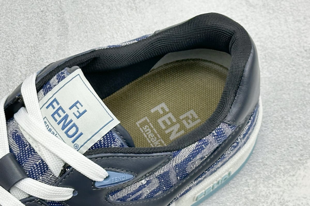 芬迪 FENDI Match 圆头厚底 低帮板鞋 Fendi 情侣款休闲鞋 独家定制 黑白蓝 上脚实拍图
