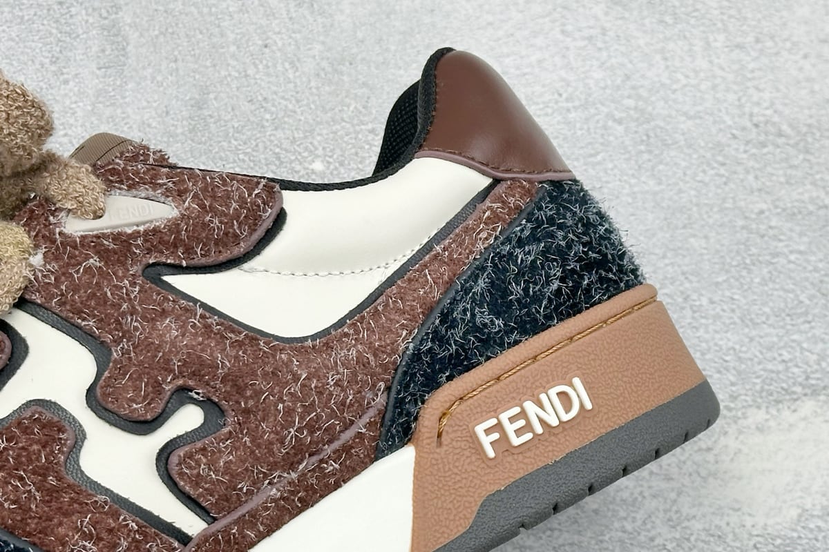 芬迪 FENDI Match 圆头厚底 低帮板鞋 Fendi 情侣款休闲鞋 独家定制 黑白棕 细节实拍图