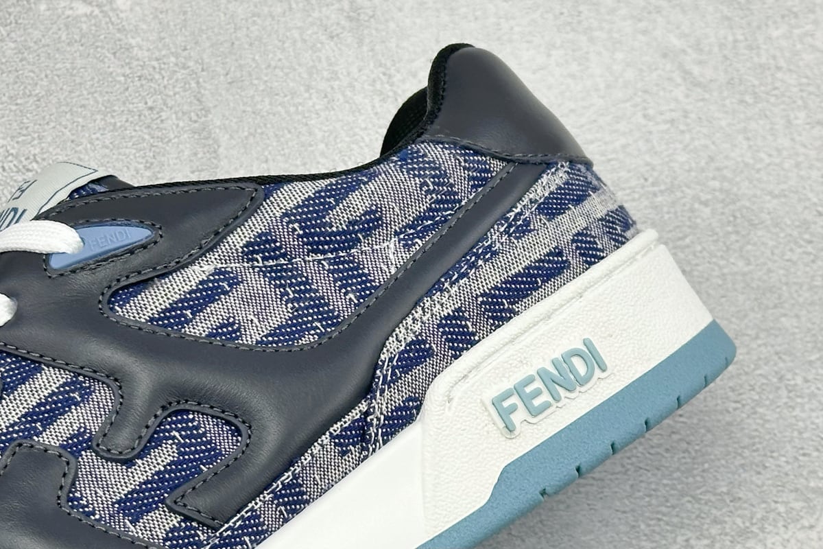 芬迪 FENDI Match 圆头厚底 低帮板鞋 Fendi 情侣款休闲鞋 独家定制 黑白蓝 细节实拍图