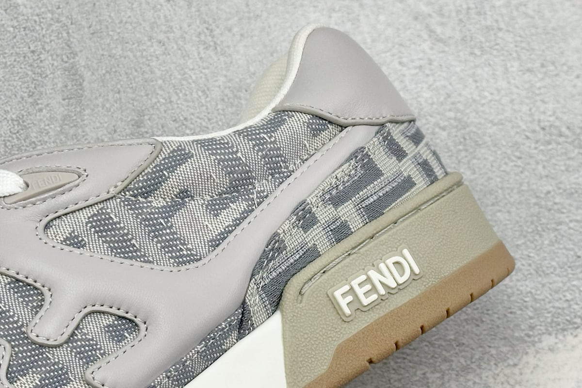 芬迪 FENDI Match 圆头厚底 低帮板鞋 Fendi 情侣款休闲鞋 独家定制 灰白 细节实拍图