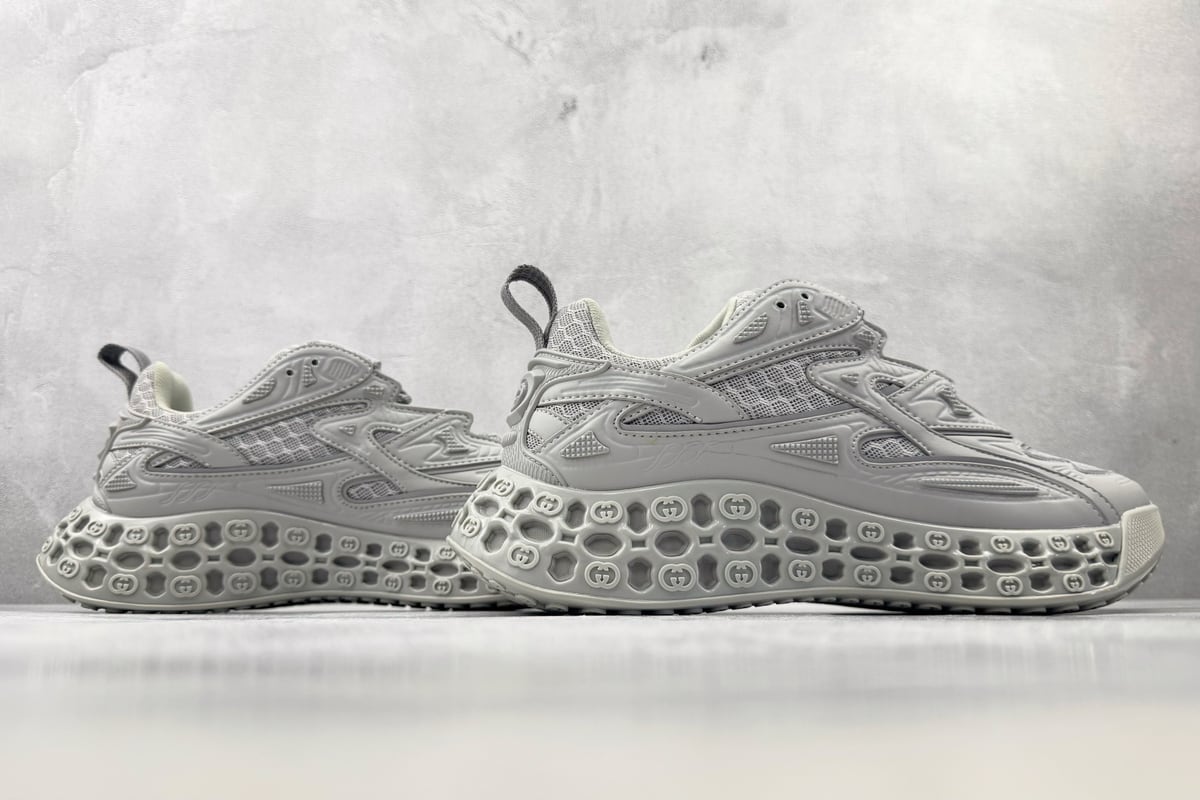 古驰 Gucci Cub3d 灰白 鞋底实拍图