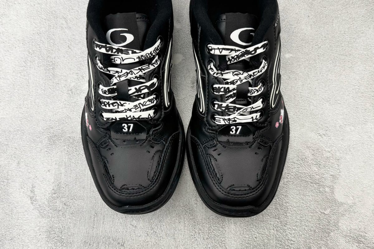 巴黎世家 Balenciaga Hamptons 最强性价比 黑白 鞋标实拍图