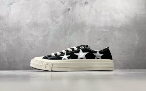 匡威Converse CHUCK 70 X 星星印花黑色纯原版本 货号：A24220C