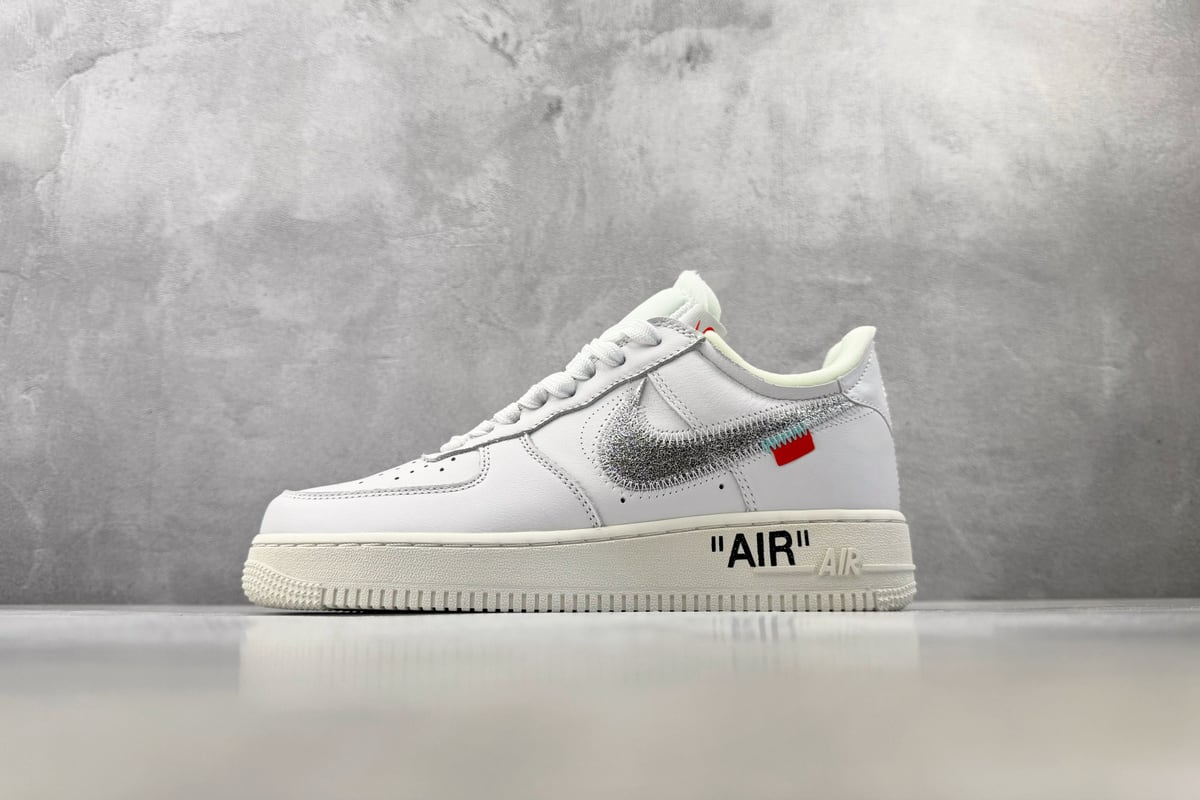 耐克 Nike Air Force 1 Virgil Abloh 白 正面实拍图