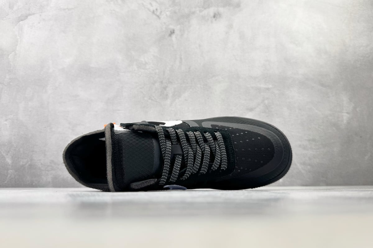 耐克 Nike x OFF-WHITE Air Force 1 Black 黑白 背面实拍图