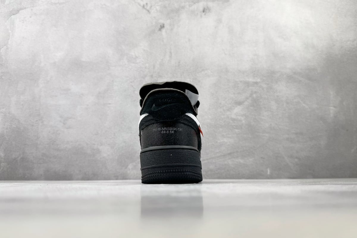 耐克 Nike x OFF-WHITE Air Force 1 Black 黑白 细节实拍图