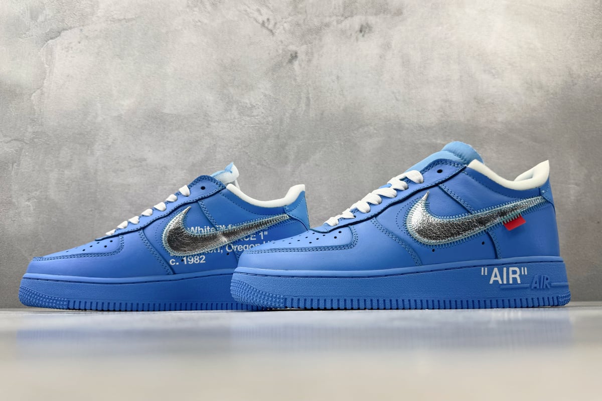 耐克 Nike OFF-WHITE x Air Force 1 07 "MCA" 蓝 鞋跟实拍图