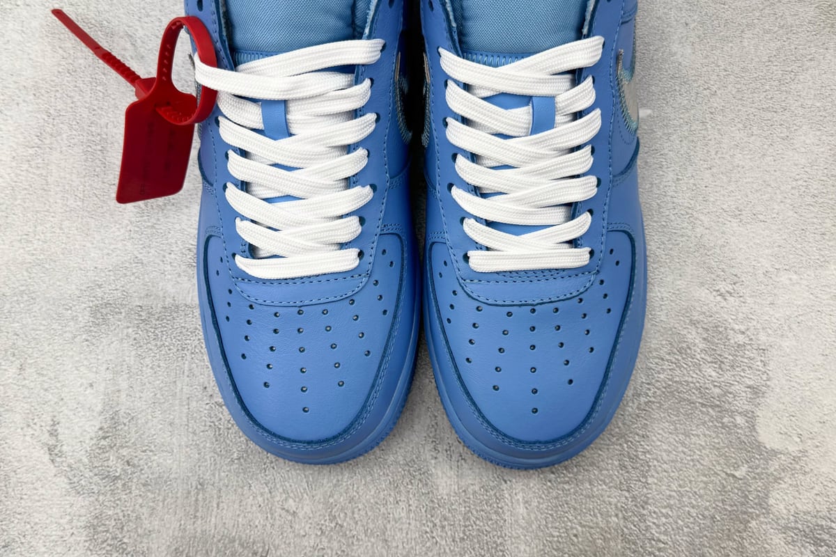 耐克 Nike OFF-WHITE x Air Force 1 07 "MCA" 蓝 鞋标实拍图