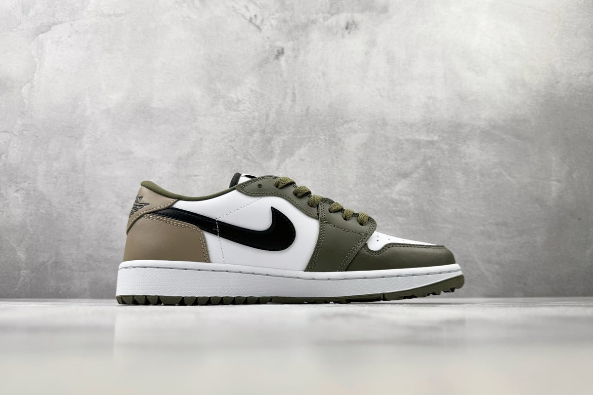 乔丹 Air Jordan 1 白棕 侧面实拍图