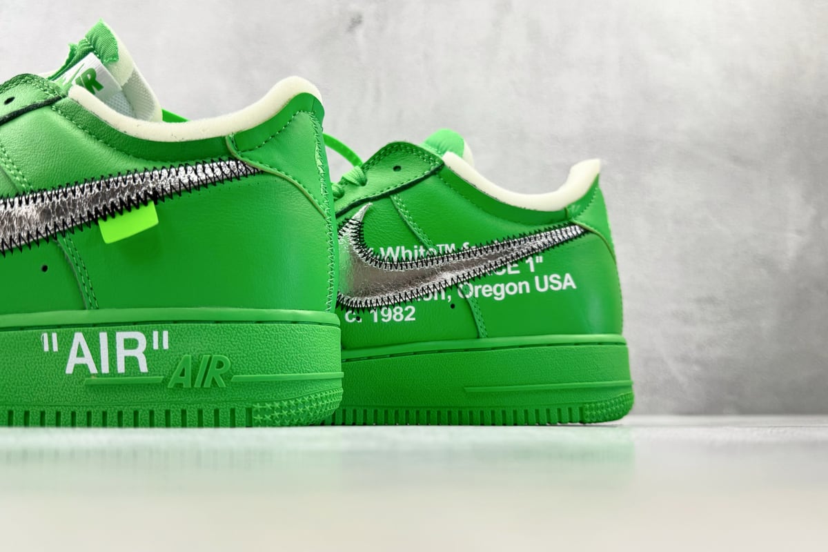 耐克 Nike OFF-WHITE x Air Force 1 "Green" 绿色 上脚实拍图