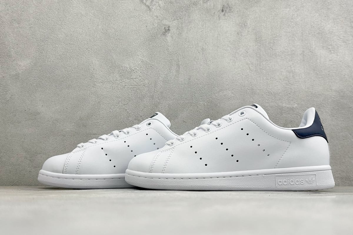 阿迪达斯 Adidas Stan Smith 80s 史密斯经典休闲板鞋 白蓝 鞋跟实拍图