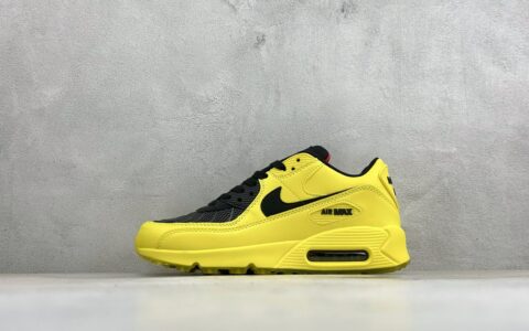 耐克Nike Air Max 90 复古气垫跑鞋黄黑纯原版本 货号：HJ0624-758