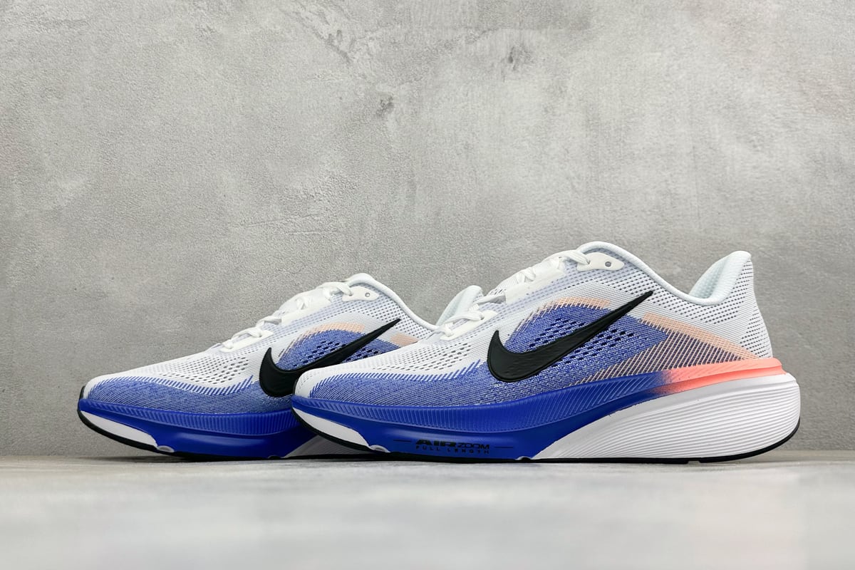 耐克 Nike Air Zoom Pegasus 42代 耐磨防滑运动跑步鞋 白蓝 鞋跟实拍图
