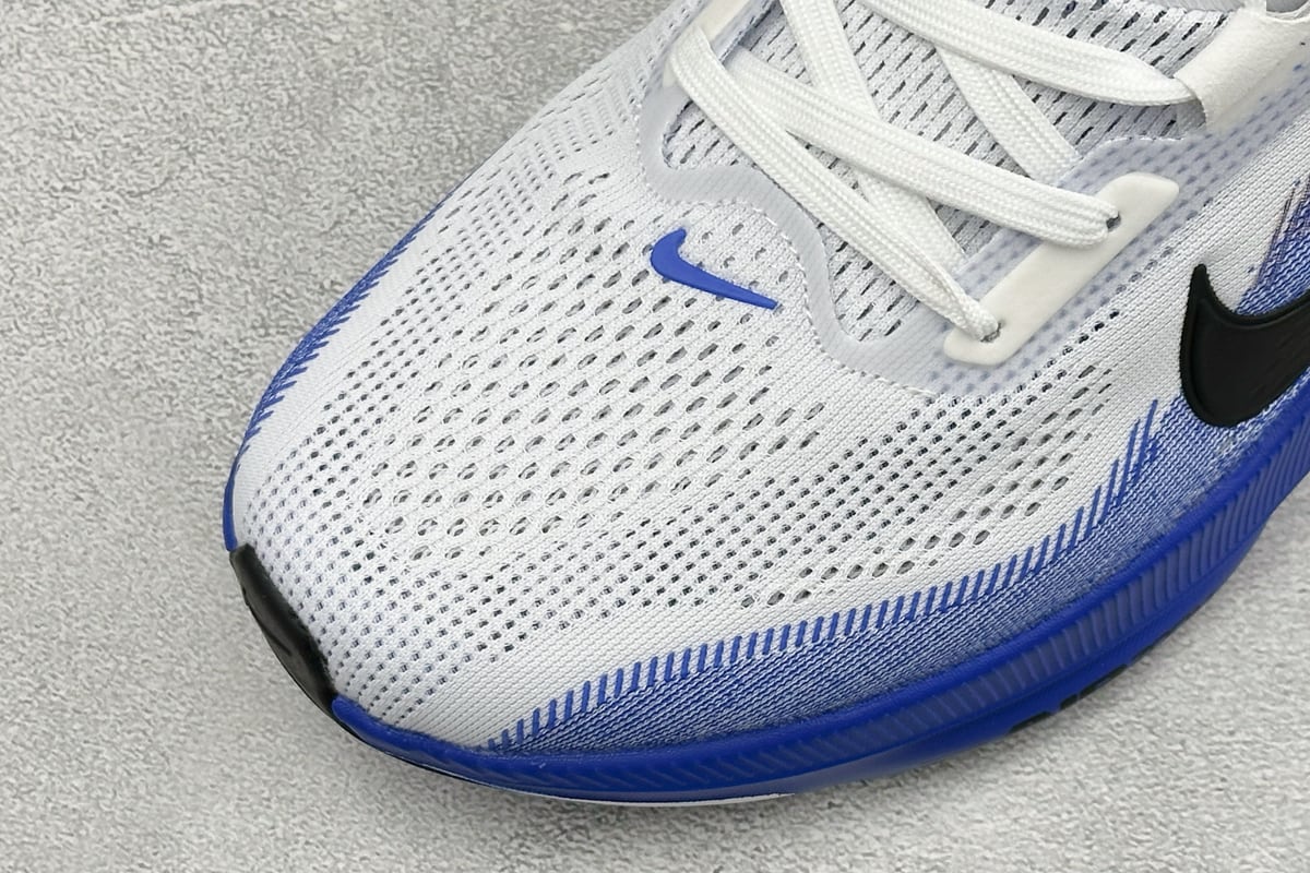 耐克 Nike Air Zoom Pegasus 42代 耐磨防滑运动跑步鞋 白蓝 鞋标实拍图