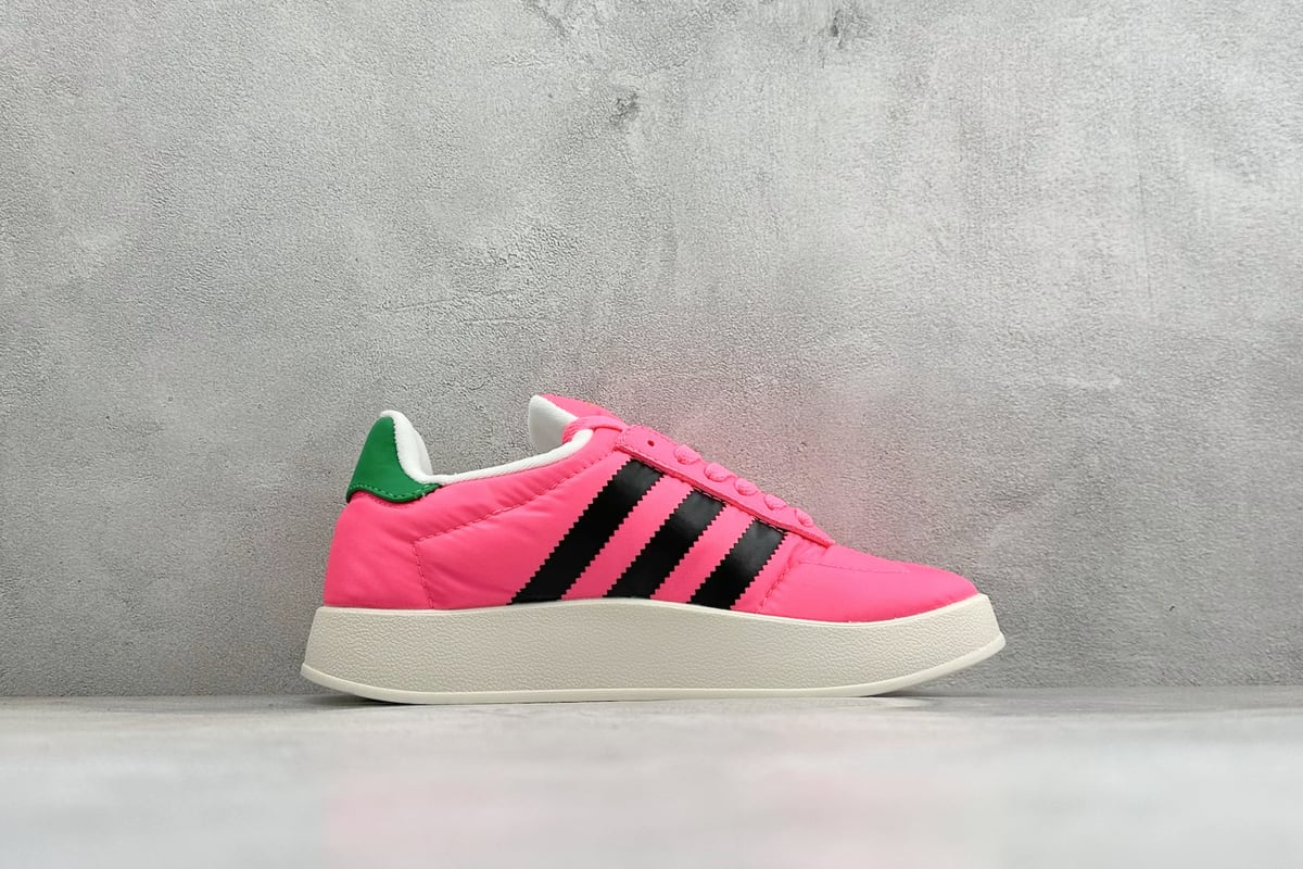 阿迪达斯 Adidas Originals Puffylette 粉红 侧面实拍图