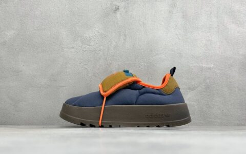 阿迪达斯Adidas Originals Puffylette 蓝橙黑纯原版本 货号：IF3956
