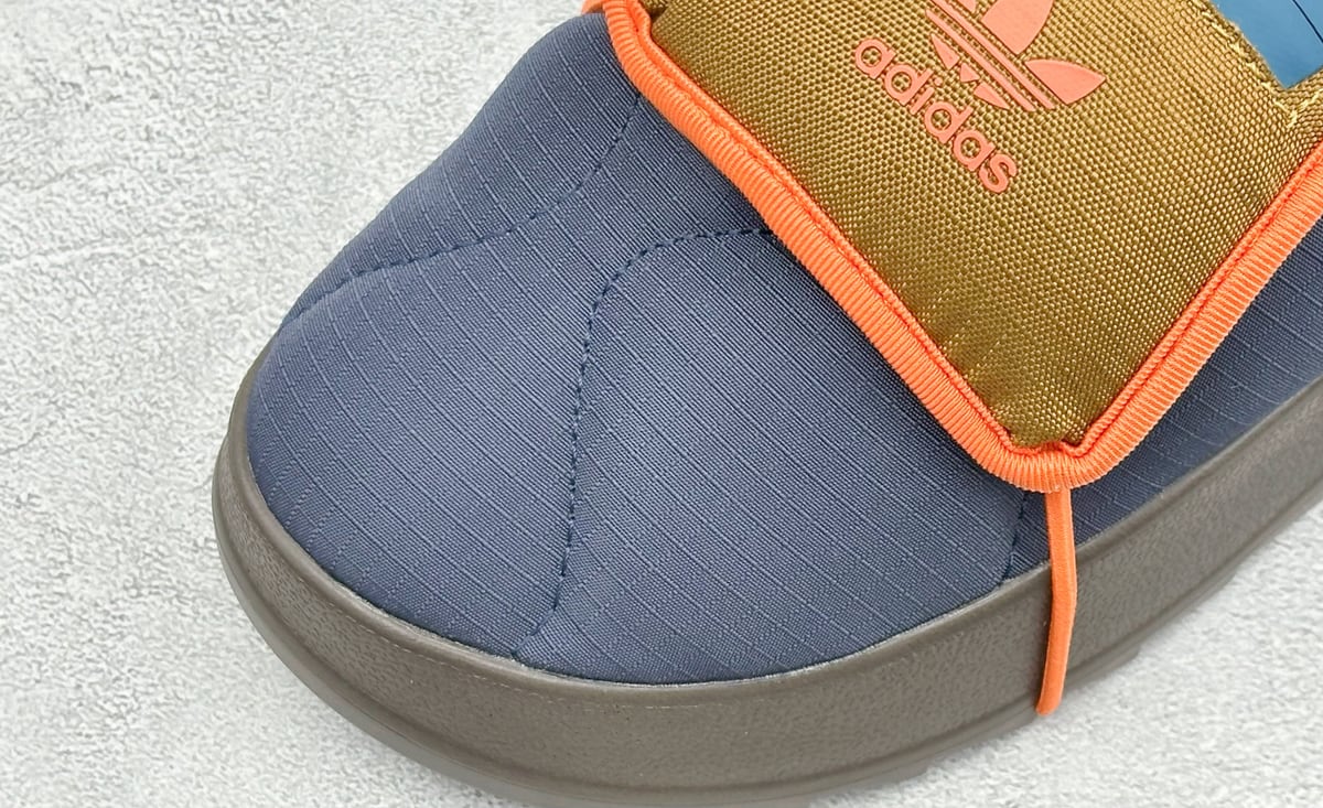 阿迪达斯 Adidas Originals Puffylette 蓝橙黑 鞋标实拍图