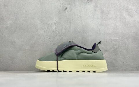阿迪达斯Adidas Originals Puffylette 绿黑纯原版本 货号：IF3957