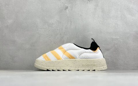 阿迪达斯Adidas Originals Puffylette 白橙黑纯原版本 货号：IF4326