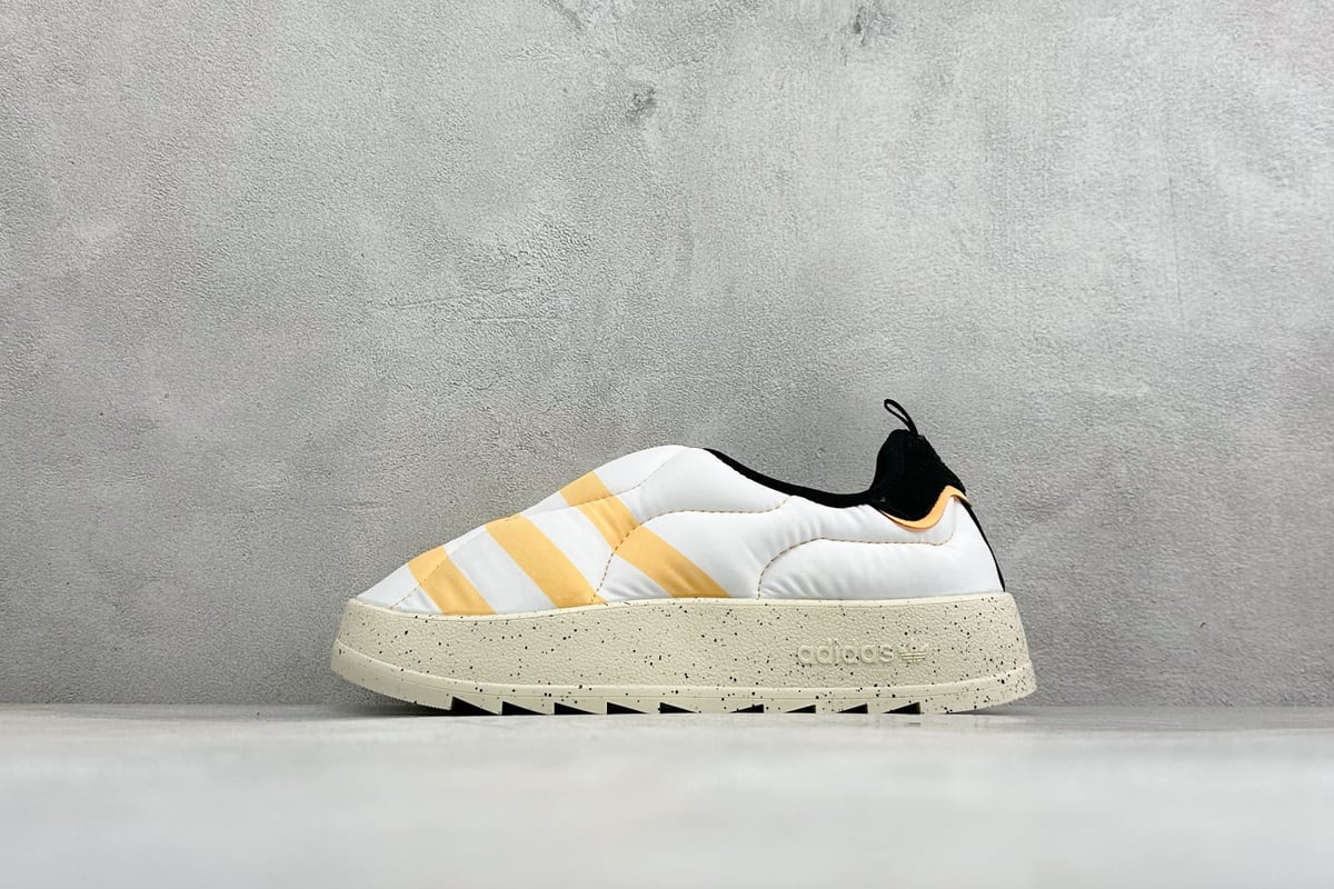 阿迪达斯 Adidas Originals Puffylette 白橙黑 正面实拍图