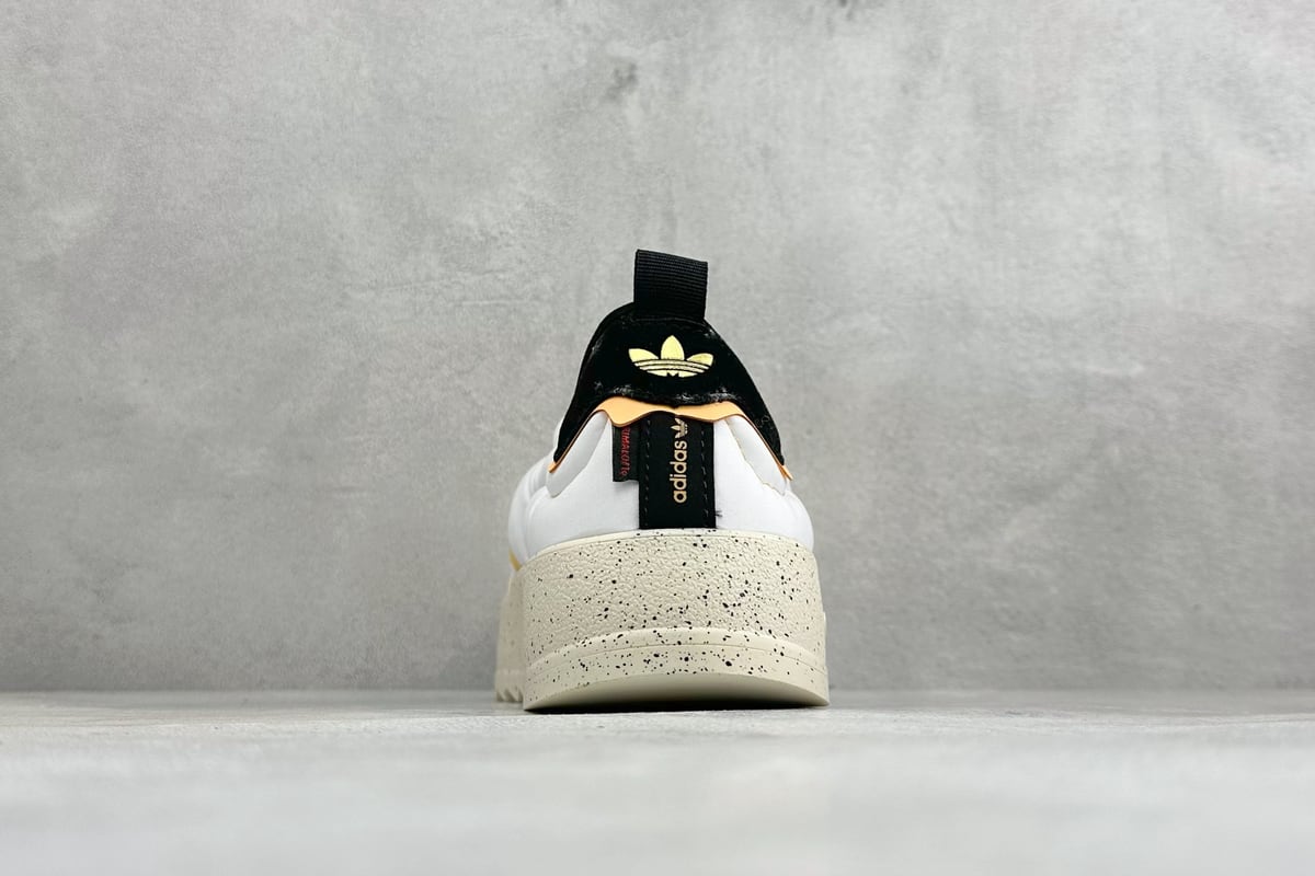 阿迪达斯 Adidas Originals Puffylette 白橙黑 鞋底实拍图