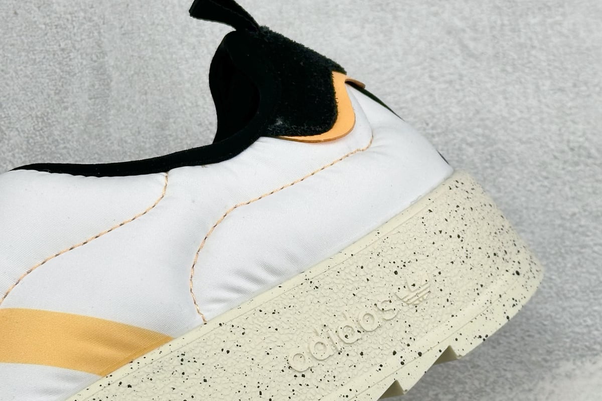 阿迪达斯 Adidas Originals Puffylette 白橙黑 细节实拍图