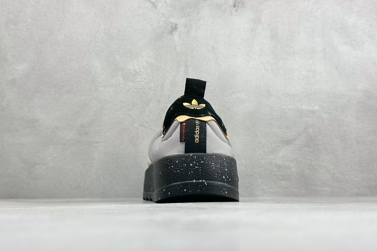 阿迪达斯 Adidas Originals Puffylette 灰黑白 鞋底实拍图