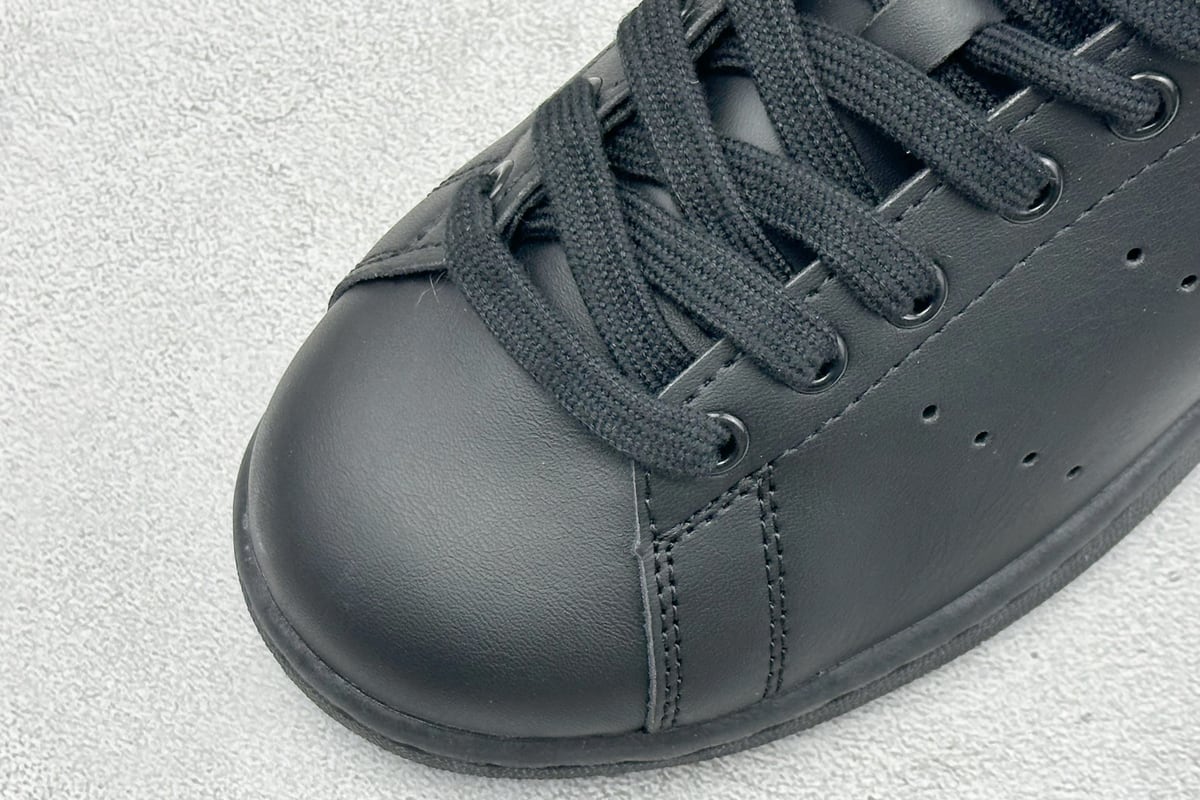 阿迪达斯 Adidas Stan Smith 80s 史密斯经典休闲板鞋 黑 鞋标实拍图