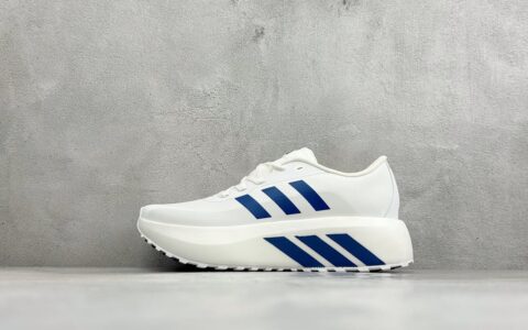 阿迪达斯Adidas HyperBoost Edge M 全新爆白蓝花透气缓震跑步鞋纯原版本 货号：IH9451