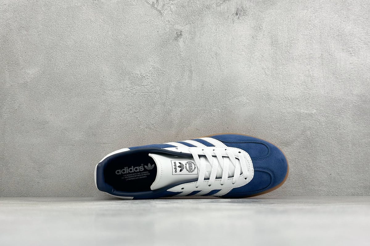 阿迪达斯 Adidas Originals Gazelle Indoor 蓝白 背面实拍图