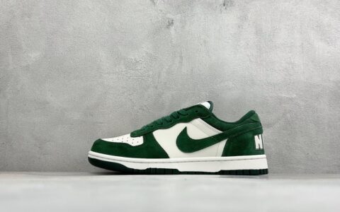 耐克Nike Big Low 简约百搭減震耐磨低帮板鞋白绿纯原版本 货号：IO4224-100